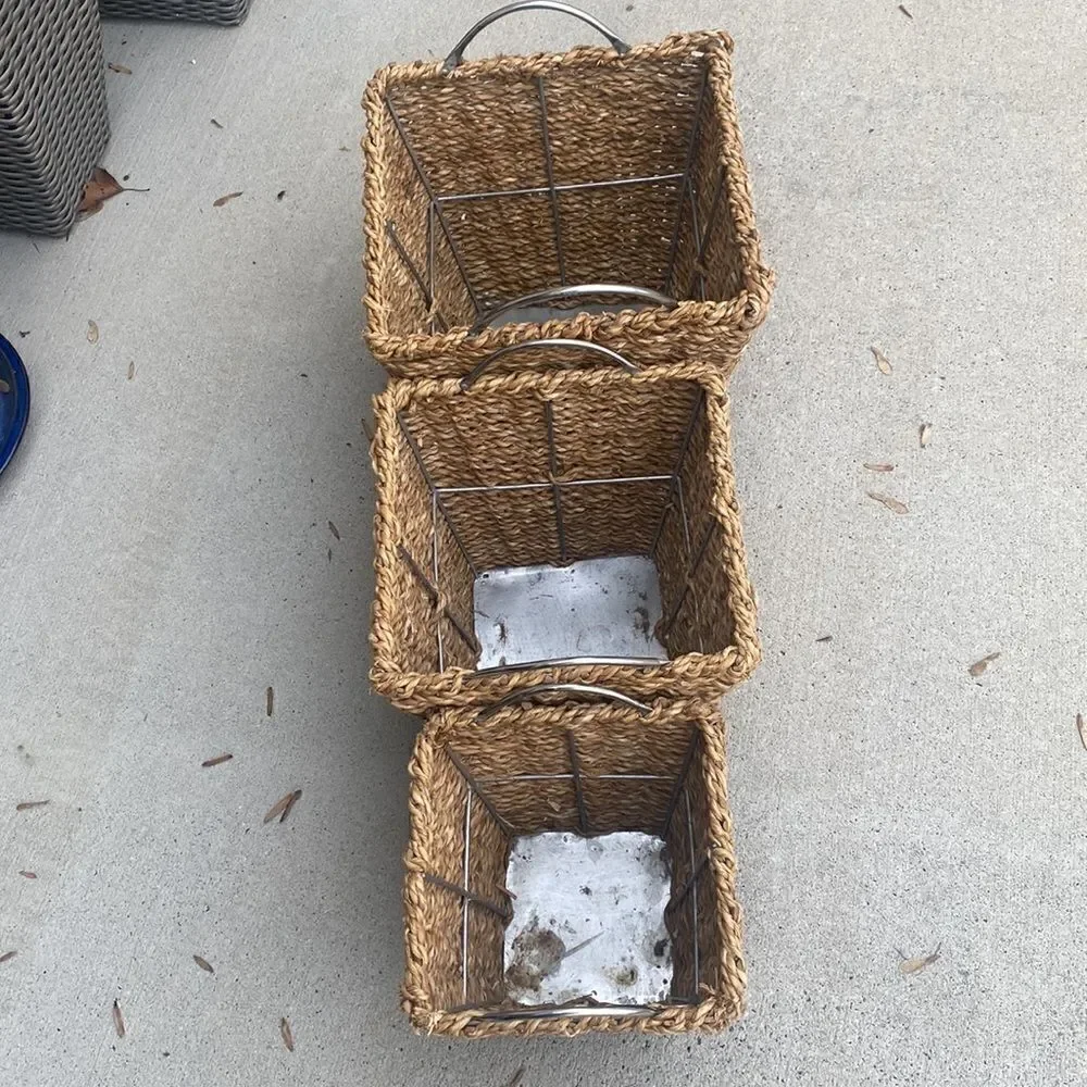 Pier 1 Weaved Nesting Baskets Decor (3)